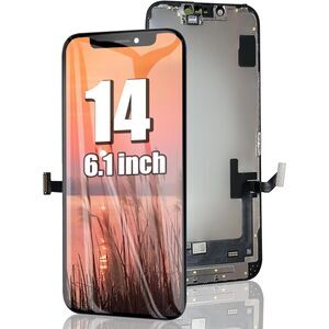 iPhone 14 Screen Replacement LCD Black 6.1" FHD Display Assembly with Adhesive